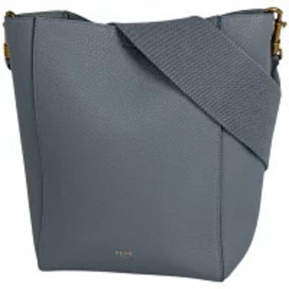 Celine Sangle Bucket Shoulder Bag Leather Blue